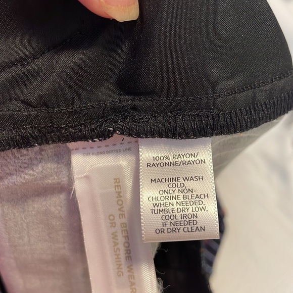 LOFT MULTI STRIPE MULTI COLOR WIDE LEG CROP PANTS WITH POCKETS SZ  12P - Picture 13 of 13